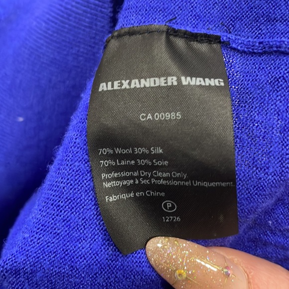 Alexander Wang Royal Blue Silk Wool Sweater XS - Picture 7 of 7